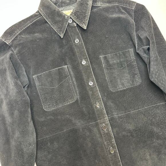 Vintage 1990’s Margaret Godfrey Black Suede Shacket/Jacket - Picture 2 of 5
